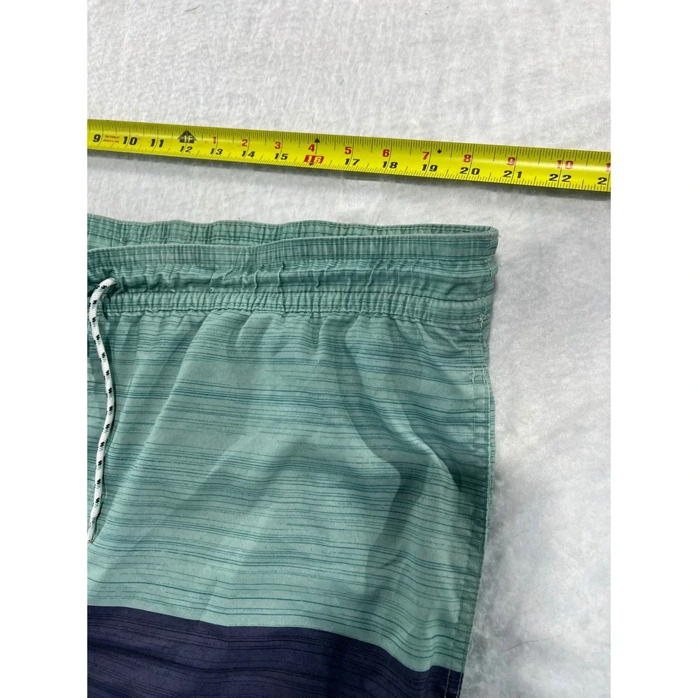 Goodfellow & Co Mens XL Swim Trunks Color Block Teal Navy Blue Board Shorts